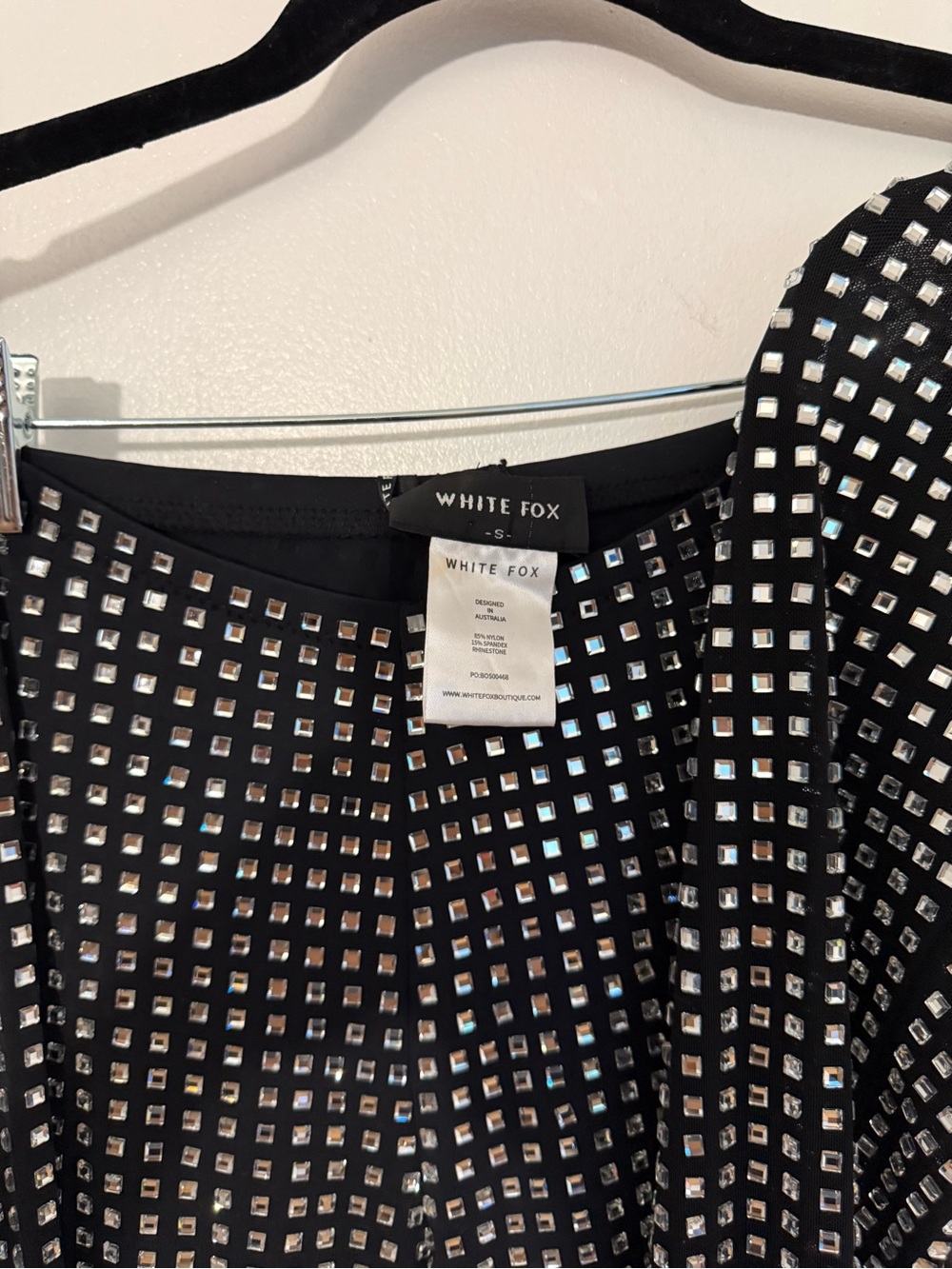 BNWT White Fox Boutique Black Embellished Two-Piece Set - Picture 6 of 8